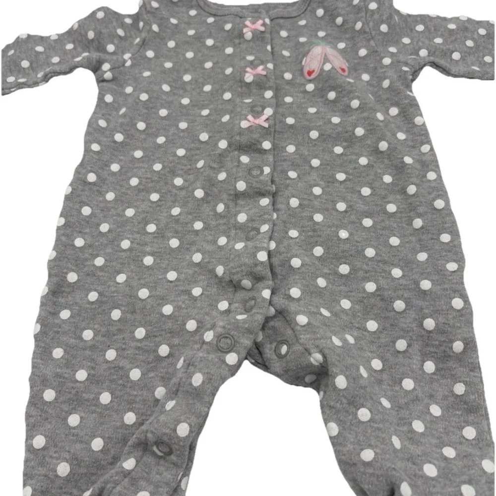 Carters Infant 3-6 Month Lot One Piece  Outfits Sleepers Girl  4 Pieces - Picture 4 of 15